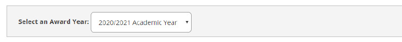 Select an Award Year