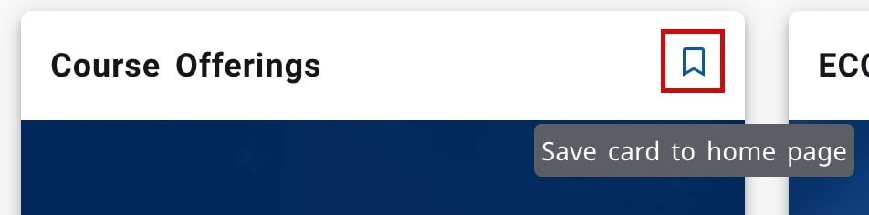 Save card to home page