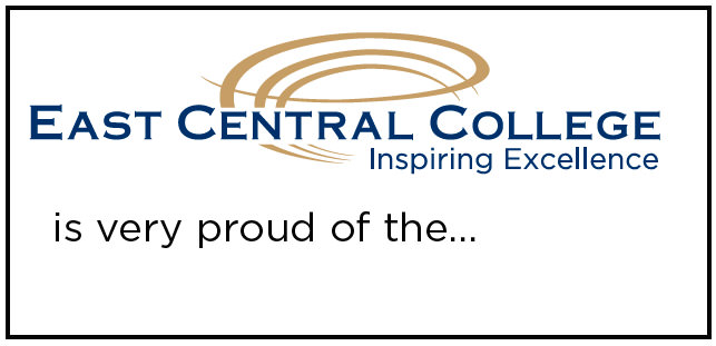 The East Central College logo followed by the text Is very proud of the...