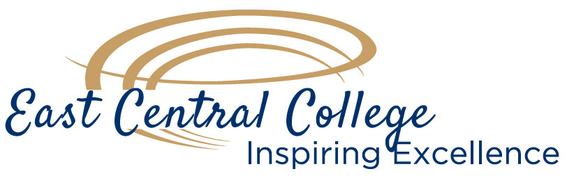 The East Central College logo with incorrect fonts