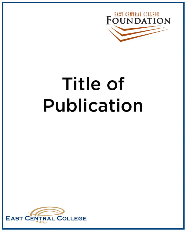 Example of report cover with Foundation logo in top right and ECC logo in bottom left