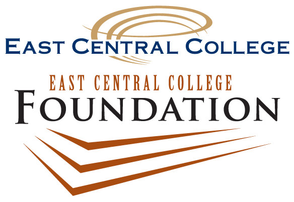 East Central College logo stacked directly above Foundation logo