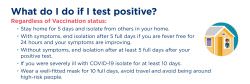 What do I do if I test positive?
