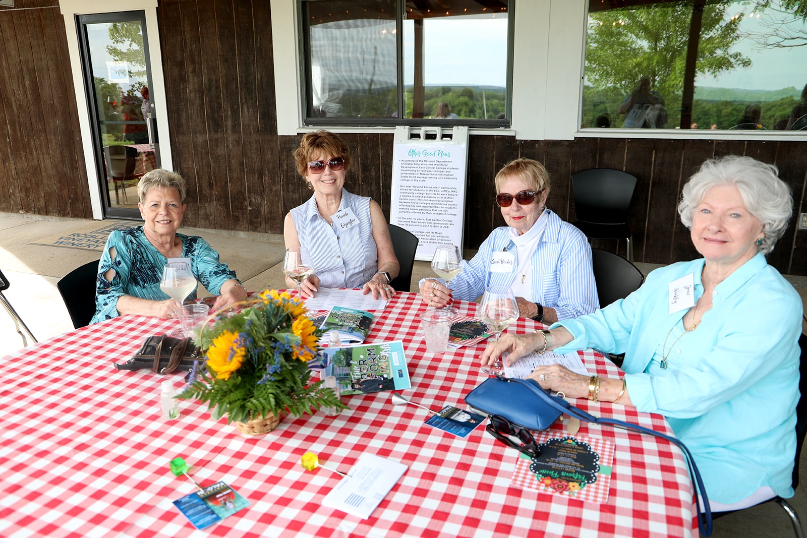 Patrons of the Arts smiling for camera at kick-off event