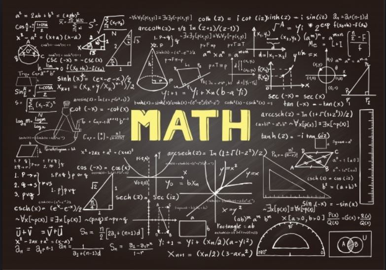 Math formulas title graphic