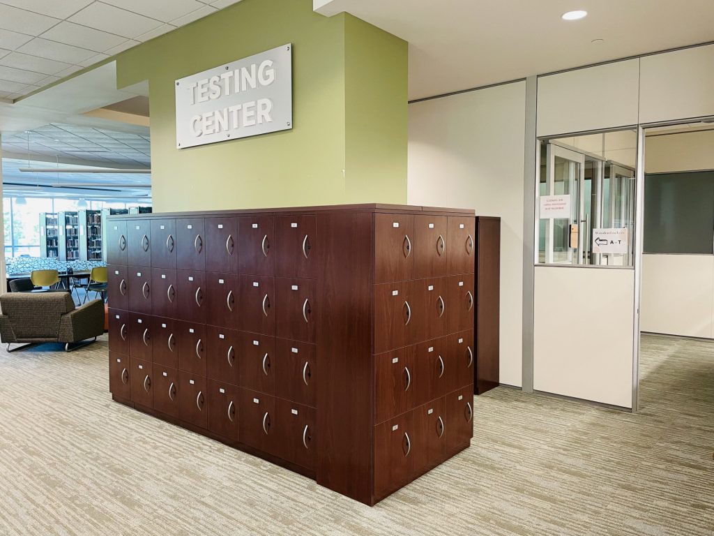 Testing Center lockers