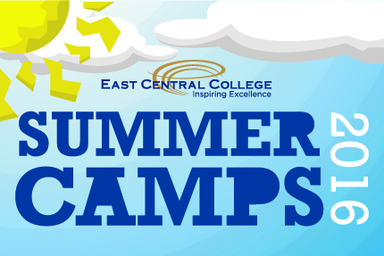 East Central College Summer Camps 2016 graphic