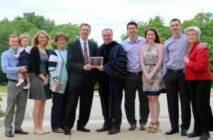 Union attorney Dave Arand with family and ECC President Jon Bauer