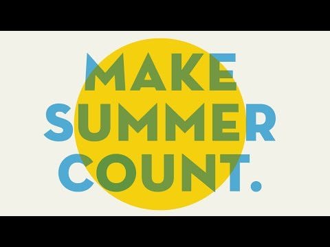 Sun graphic with text: Make Summer Count.