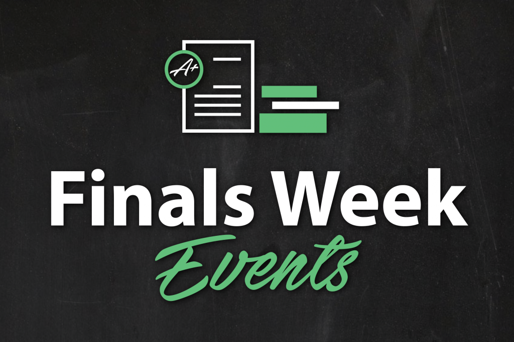 Food, Games and Massages – Finals Week Fun to Help Students Relax!