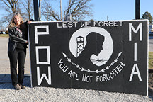 ECC Student Creates Sign Honoring POW/MIAs