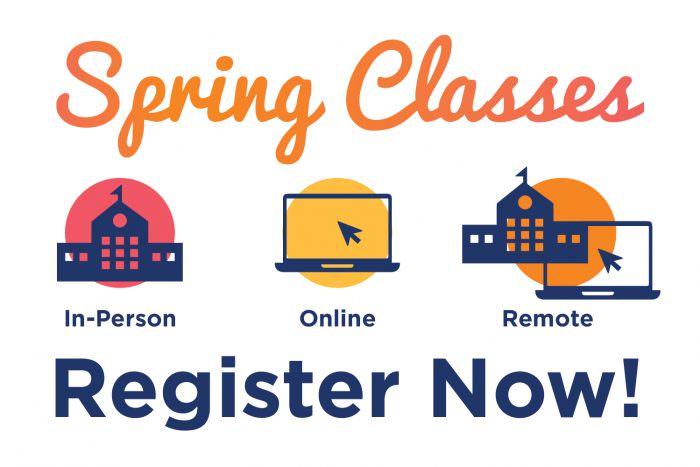 In-Person, Online and Streaming Classes at ECC this Spring