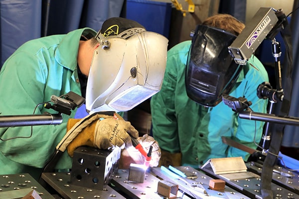 Welding student
