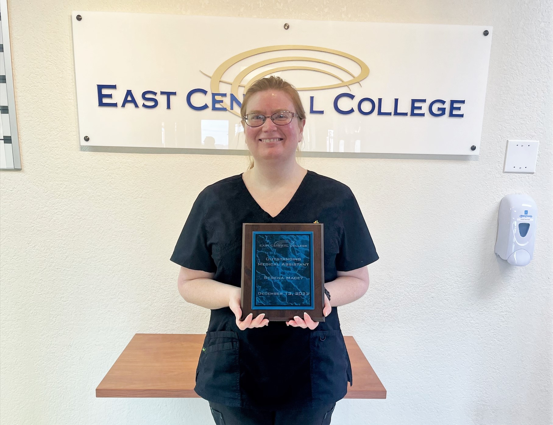 Serena Macey, ECC Outstanding Medical Assisting Student award recipient