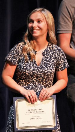 Student employee recognized as Outstanding Student Worker