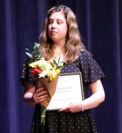 Katie Johnsen accepting award
