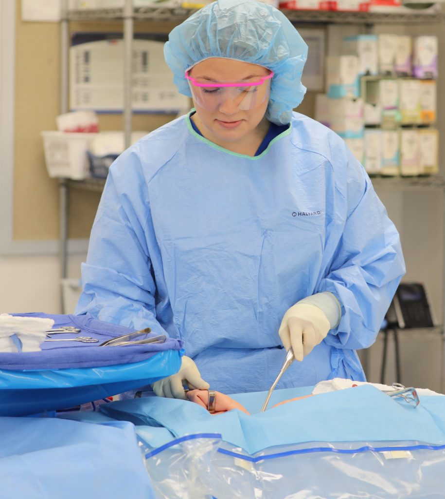 Layla Watson operating on dummy