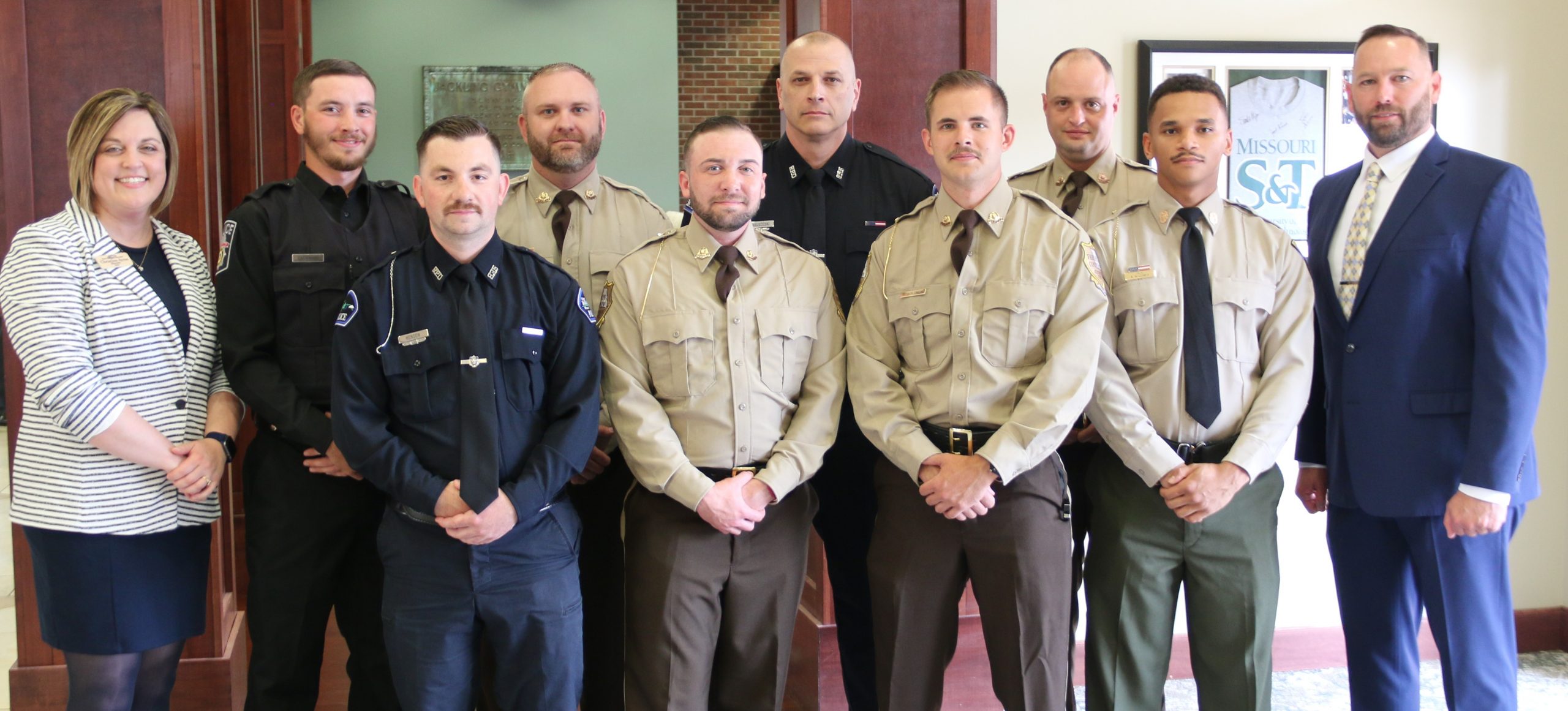 Group photo of inaugural class of the East Central College Phelps Law Enforcement Training Center