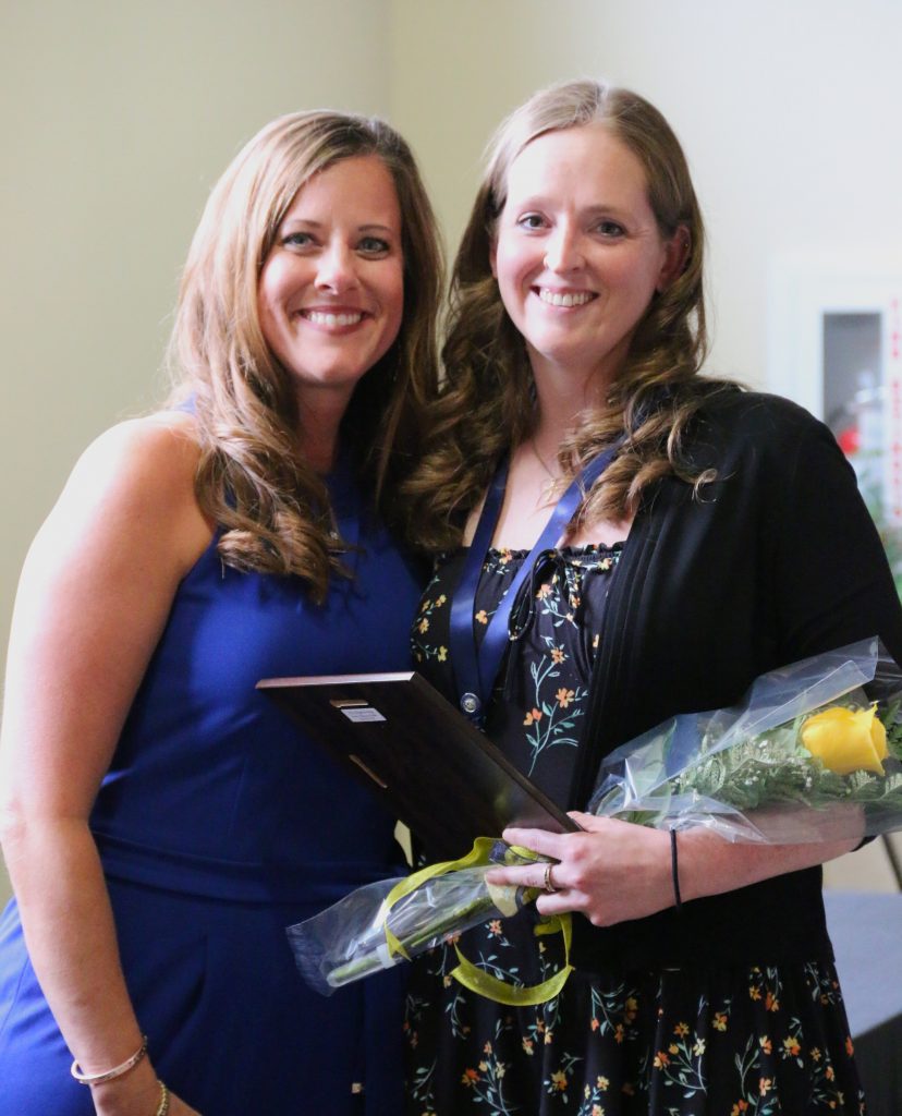 Jessica Cook receiving Phelps Health Clinical Excellence Award