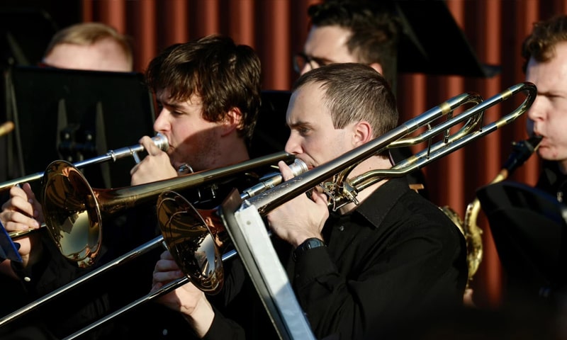 Band members performing at POPS Concert